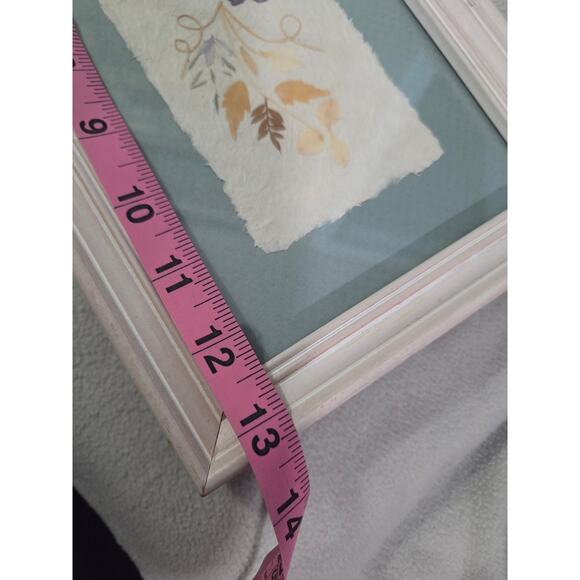 Vtg Art Framed Pressed Dried Flowers Handmade Signed 98 Cottage Core - Picture 9 of 9